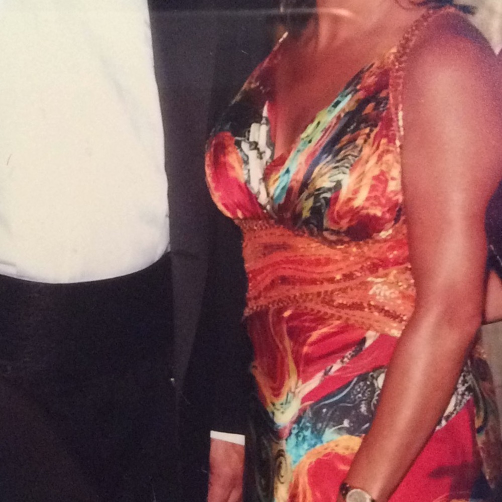 Multicolor beaded gown - Picture 4 of 8